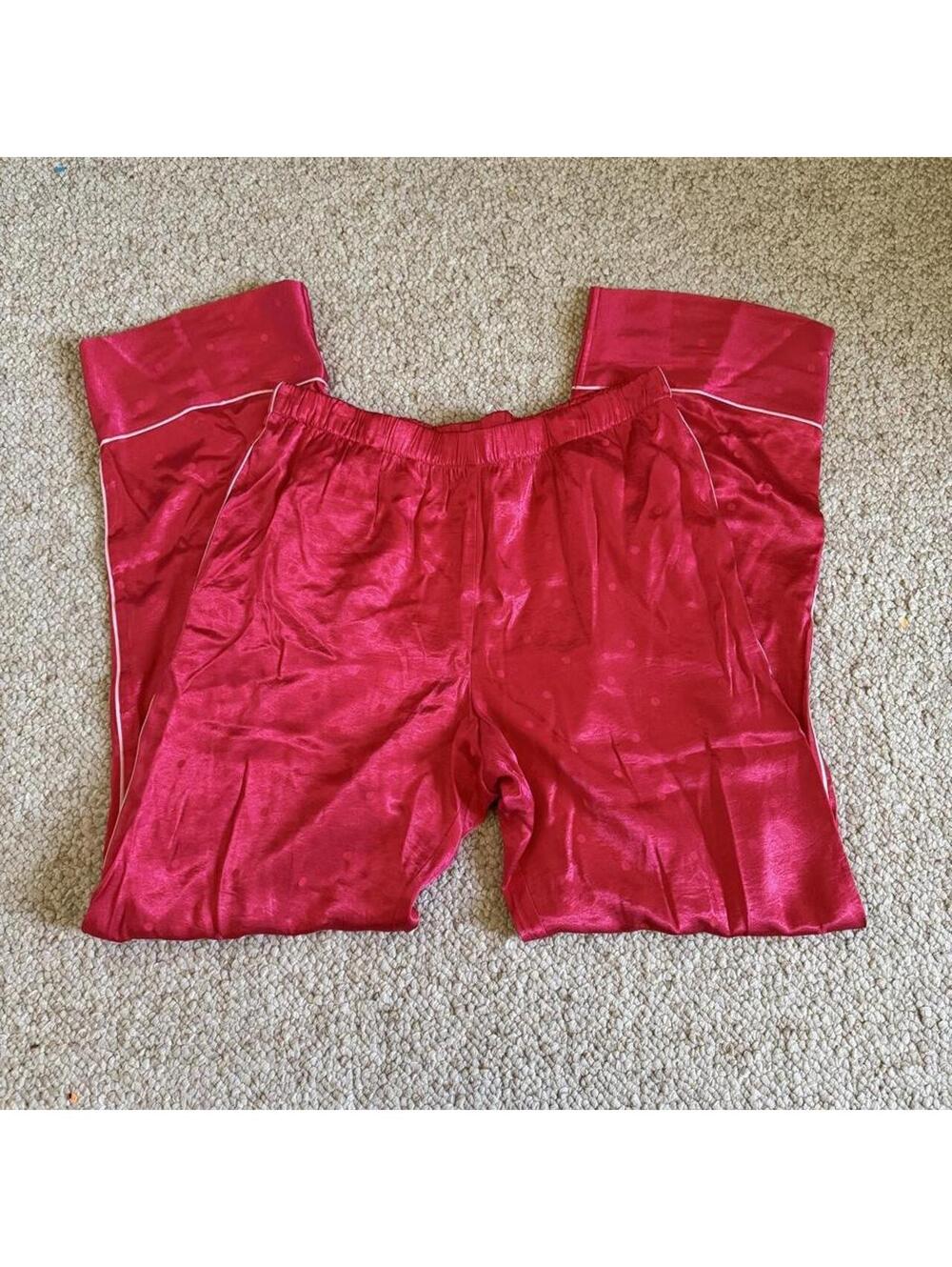Victoria's Secret red satin pajama pants